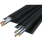 Vulcascot Cable Cover, 16 x 14 + 16 x 18mm (Inside dia.), 120 (Bottom) mm, 40 (Top) mm x 4.5m, Black, 3 Channels