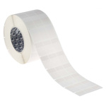 Brady B-427 Self-laminating Vinyl on White/Transparent Cable Labels, 36.5mm Label Length, 25.4mm Label Width