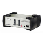 Aten 2 Port PS/2, USB VGA KVM Switch, 3.5 mm Stereo 2048 x 1536 Maximum Resolution