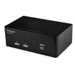 StarTech.com 2 Port Dual Monitor USB DisplayPort KVM Switch, 3.5 mm Stereo 3840 x 2160 Maximum Resolution