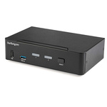 StarTech.com 2 Port USB DisplayPort KVM Switch, 3.5 mm Stereo 3840 x 2160 Maximum Resolution