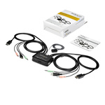 StarTech.com 2 Port USB DisplayPort KVM Switch, 3.5 mm Stereo 3840 x 2160 Maximum Resolution