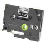Brother White on Black Label Printer Tape, 8 m Length, 9 mm Width