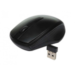 NLMS-224W 3 Button Wireless Ergonomic Optical Mouse Black