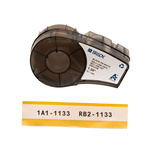 Brady B-427 Self-laminating Vinyl Black on White/Transparent Heatshrink Labels, 4.27 m Length, 38.1 mm Width