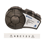 Brady B-595 Vinyl Black on White Label Printer Tape, 6.4 m Length, 9.53 mm Width