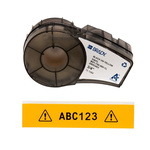 Brady B-595 Vinyl Black on Yellow Label Printer Tape, 6.4 m Length, 19.05 mm Width