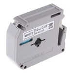 Brother Black on White Label Printer Tape, 4 m Length, 12 mm Width