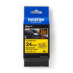 Brother Black on Yellow Label Printer Tape, 8 m Length, 24 mm Width