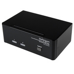 StarTech.com 2 Port Dual Monitor USB DVI, VGA KVM Switch, 3.5 mm Stereo 1920 x 1200 Maximum Resolution