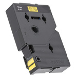 Brother Black on Yellow Label Printer Tape, 8 m Length, 12 mm Width