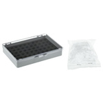 RS PRO 60 Cell Grey PS Compartment Box, 30mm x 122mm x 161mm