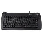 RS PRO Mini Keyboard Wired USB Trackball, AZERTY Black