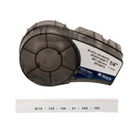 Brady B-414 BradyGrip Black on White Label Printer Tape, 3.048 m Length, 6.35 mm Width