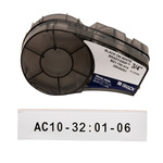 Brady B-414 BradyGrip Black on White Label Printer Tape, 3.048 m Length, 19.05 mm Width