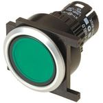 Modular Switch Body, IP65, Green, Panel Mount, Latching for use with Series 61 -20°C +55°C