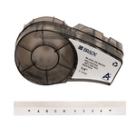 Brady B-423 Black on White Label Printer Tape, 6.4 m Length, 6.35 mm Width