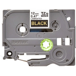 Brother Gold on Black Label Printer Tape, 8 m Length, 12 mm Width