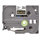 Brother Gold on Black Label Printer Tape, 8 m Length, 18 mm Width