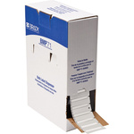 Brady B-342 Black on White Heatshrink Labels, 44.45 mm Width, 5.97mm Label Length, 44.45mm Label Width