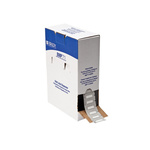 Brady B-342 Black on White Heatshrink Labels, 25.40 mm Width, 8.51mm Label Length, 25.4mm Label Width