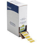 Brady B-342 Black on Yellow Heatshrink Labels, 44.45 mm Width, 21.62mm Label Length, 44.45mm Label Width