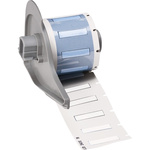 Brady B-342 Black on White Heatshrink Labels, 25.40 mm Width, 5.97mm Label Length, 25.4mm Label Width
