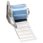 Brady B-342 Black on White Heatshrink Labels, 44.45 mm Width, 5.97mm Label Length, 44.45mm Label Width
