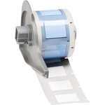 Brady B-342 Black on White Heatshrink Labels, 25.40 mm Width, 21.62mm Label Length, 25.4mm Label Width
