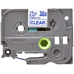 Brother Blue on Clear Label Printer Tape, 8 m Length, 12 mm Width