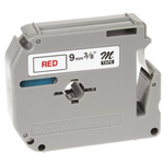 Brother Red on White Label Printer Tape, 8 m Length, 9 mm Width
