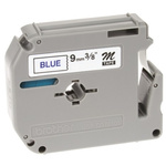 Brother Blue on White Label Printer Tape, 8 m Length, 9 mm Width