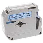 Brother Black on Blue Label Printer Tape, 8 m Length, 12 mm Width