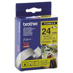 Brother Black on Yellow Label Printer Tape, 8 m Length, 24 mm Width