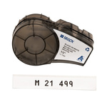Brady B-499 Nylon Cloth Black on White Label Printer Tape, 4.88 m Length, 12.7 mm Width