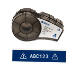 Brady B-595 Vinyl White on Blue Label Printer Tape, 6.4 m Length, 19.05 mm Width