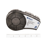Brady B-499 Nylon Cloth Black on White Label Printer Tape, 4.88 m Length, 9.53 mm Width