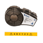 Brady B-595 Vinyl Black on Yellow Label Printer Tape, 6.4 m Length, 9.53 mm Width