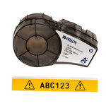 Brady B-595 Vinyl Black on Yellow Label Printer Tape, 6.4 m Length, 12.7 mm Width