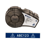 Brady B-595 Vinyl White on Blue Label Printer Tape, 6.4 m Length, 12.7 mm Width
