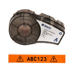 Brady B-595 Vinyl Black on Orange Label Printer Tape, 6.4 m Length, 12.7 mm Width