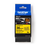Brother Black on Yellow Label Printer Tape, 8 m Length, 36 mm Width