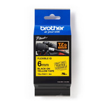 Brother Black on Yellow Label Printer Tape, 8 m Length, 6 mm Width