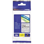 Brother Black on Silver Label Printer Tape, 8 m Length, 24 mm Width