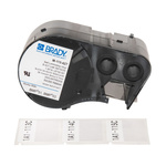 Brady B-427 Self-laminating Vinyl Black on White/Transparent Label Printer Tape, 38.1 mm Width, 31.75mm Label Length