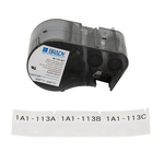 Brady B-427 Self-laminating Vinyl Black on White/Transparent Label Printer Tape, 44.45 mm Width, 25.4mm Label Length