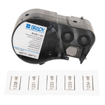 Brady B-342 PermaSleeve Black on White Label Printer Tape, 25.78 mm Width, 11.15mm Label Length