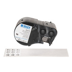 Brady B-427 Self-laminating Vinyl Black on White/Transparent Label Printer Tape, 38.1 mm Width, 152.4mm Label Length