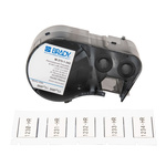 Brady B-342 PermaSleeve Black on White Label Printer Tape, 25.78 mm Width, 16.38mm Label Length