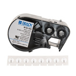 Brady B-499 Nylon Cloth Black on White Label Printer Tape, 9.53 mm Width, 9.53mm Label Length